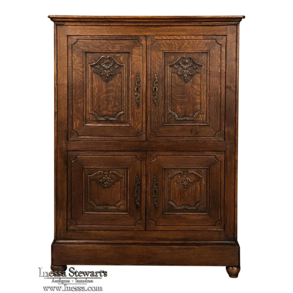 19th Century Country French Four Door Cabinet