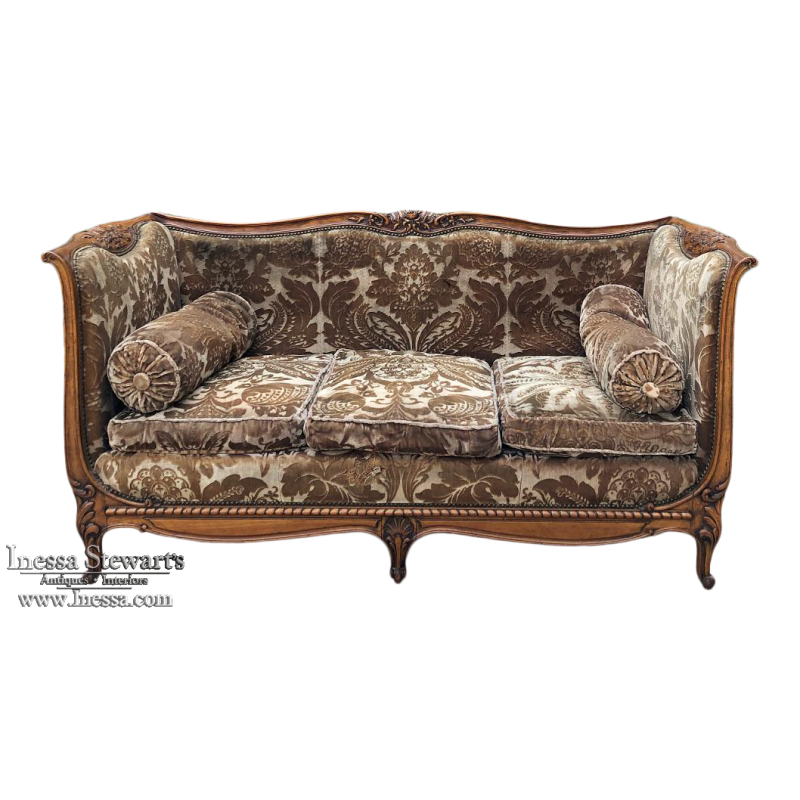 Antique French Louis XV Walnut Canape ~ Sofa