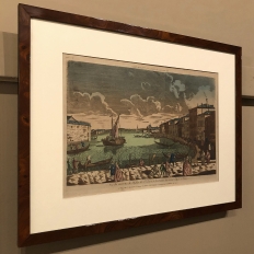 19th Century Framed Hand-Colored Lithograph