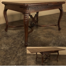 Antique Liegoise Draw Leaf Dining Table