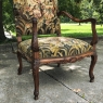 19th Century French Louis XV Fruitwood Armchair ~ Fauteuil with Needlepoint Tapestry