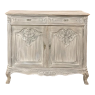 19th Century Country French Whitewashed Buffet