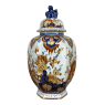 19th Century Delft Hand-Painted Urn with Lid