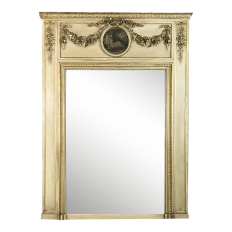 19th Century French Neoclassical Painted Trumeau ca. 1860