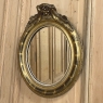 19th Century French Louis XVI Petite Gilded Oval Mirror
