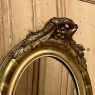 19th Century French Louis XVI Petite Gilded Oval Mirror