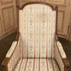 19th Century French Walnut Louis XVI Armchair ~ Bergere