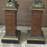 Pair 19th Century Hand-Painted Blackamoors with Pedestals