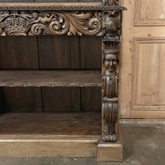 19th Century French Renaissance Revival Open Bookcase