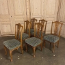 Set of 6 Vintage English Chippendale Mahogany Dining Chairs