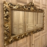 Grand Antique Italian Baroque Hand-Carved Giltwood Mirror