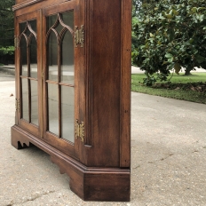 19th Century French Neoclassical Walnut Corner Display Cabinet