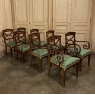 Set of 8 Antique French Empire Mahogany Dining Chairs incl. 2 Armchairs
