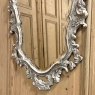 Antique Italian Rococo Louis XV Beveled Mirror with Painted Frame