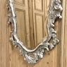 Antique Italian Rococo Louis XV Beveled Mirror with Painted Frame