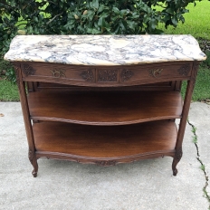 19th Century French Louis XV Marble Top Dessert Buffet