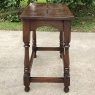 Rustic Antique Swiss Carved End Table