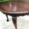 Antique English Chippendale Walnut Round Coffee Table ~ End Table