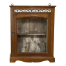 Antique Arts & Crafts Wall Cabinet with Hand-Painted Tiles