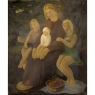 “Maternité” Framed Oil Painting on Canvas by Marcel Dumont ~ Dated 1943 