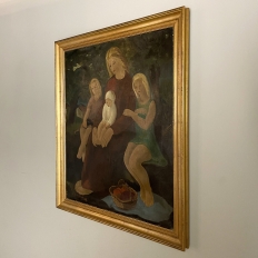 “Maternité” Framed Oil Painting on Canvas by Marcel Dumont ~ Dated 1943 