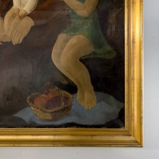 “Maternité” Framed Oil Painting on Canvas by Marcel Dumont ~ Dated 1943 