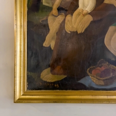 “Maternité” Framed Oil Painting on Canvas by Marcel Dumont ~ Dated 1943 