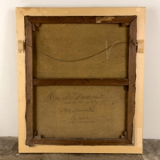 “Maternité” Framed Oil Painting on Canvas by Marcel Dumont ~ Dated 1943 
