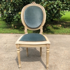 Set of 6 Antique French Louis XVI Painted Dining Chairs incl. 2 Armchairs