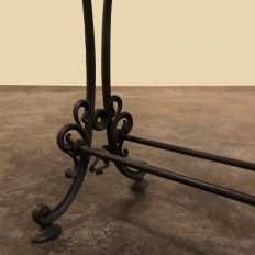 Art Nouveau Period Cast Iron Marble Top Bistro Table ~ Sofa Table