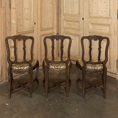 Set of 6 Antique French Louis XIV Dining Chairs
