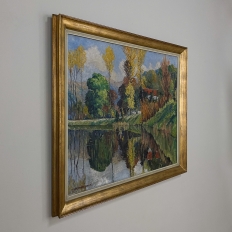 Antique Framed Oil Painting on Canvas by L. VanMeerbeek