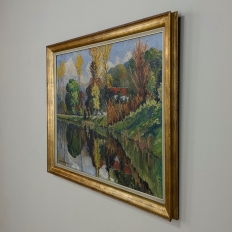Antique Framed Oil Painting on Canvas by L. VanMeerbeek