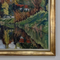 Antique Framed Oil Painting on Canvas by L. VanMeerbeek