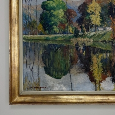 Antique Framed Oil Painting on Canvas by L. VanMeerbeek