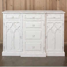 Rustic Painted Neo-Gothic Buffet