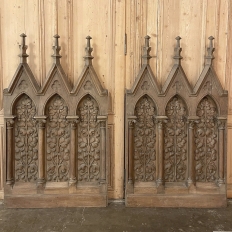 Pair 19th Century Gothic Revival Architectural Panels