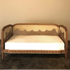 Antique French Louis XVI Fruitwood Caned Canape ~ Day Bed