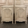 Pair Antique French Louis XV Stripped Oak Nightstands ~ End Tables