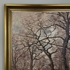 Antique Framed Oil Painting on Canvas by Joseph Caron (1866-1944)