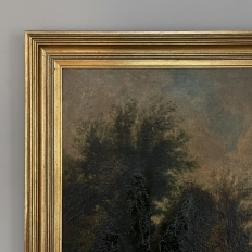 19th Century Framed Oil Painting on Canvas by V. Dupre