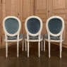 Set of Eight Antique French Louis XVI Painted Dining Chairs includes 2 Armchairs