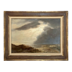 19th Century Framed Oil Painting on Canvas