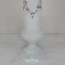 Antique Hand-Painted Opaline Glass Flower Vase