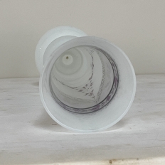 Antique Hand-Painted Opaline Glass Flower Vase