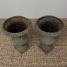 Pair 19th Century French Neoclassical Cast Iron Garden Vases ~ Jardinieres