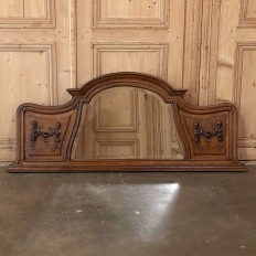 Antique Country French Wall Panel with Beveled Mirror