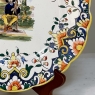 Pair 19th Century French Faience Hand-Painted Plates