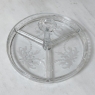 Vintage Etched Glass Serving Dish