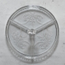 Vintage Etched Glass Serving Dish